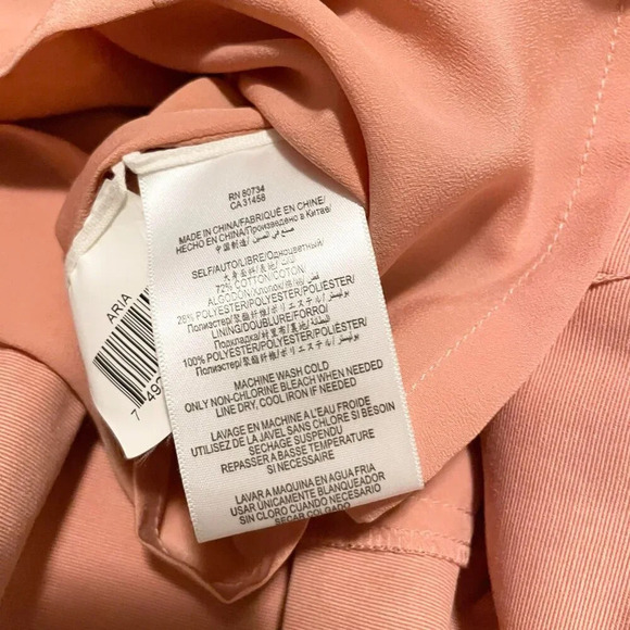 BCBGMaxazria Skirt Womens Size Small Blush Aria Pleated Rear Zip Casual - Picture 13 of 14